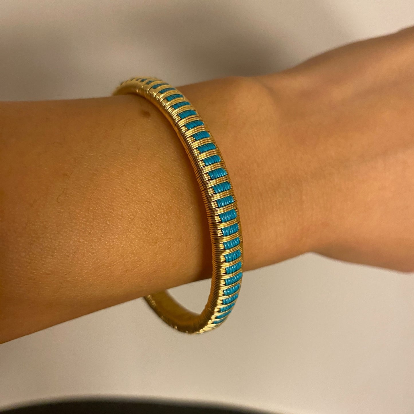 Handcrafted Slim Turquoise Bracelet