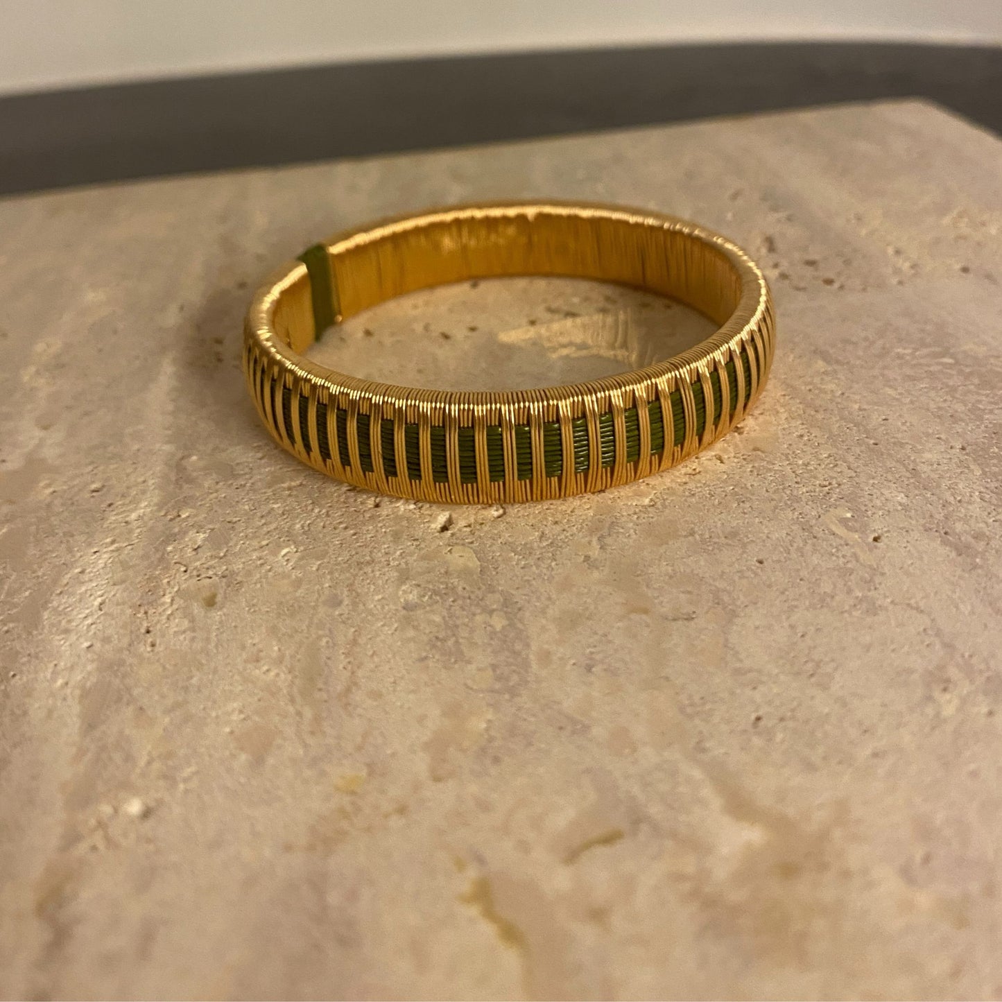 Bracelet Artisanal Pluie-Vert Forêt