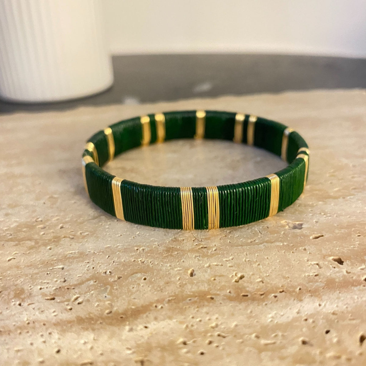 Bracelet Artisanal Vert Émeraude