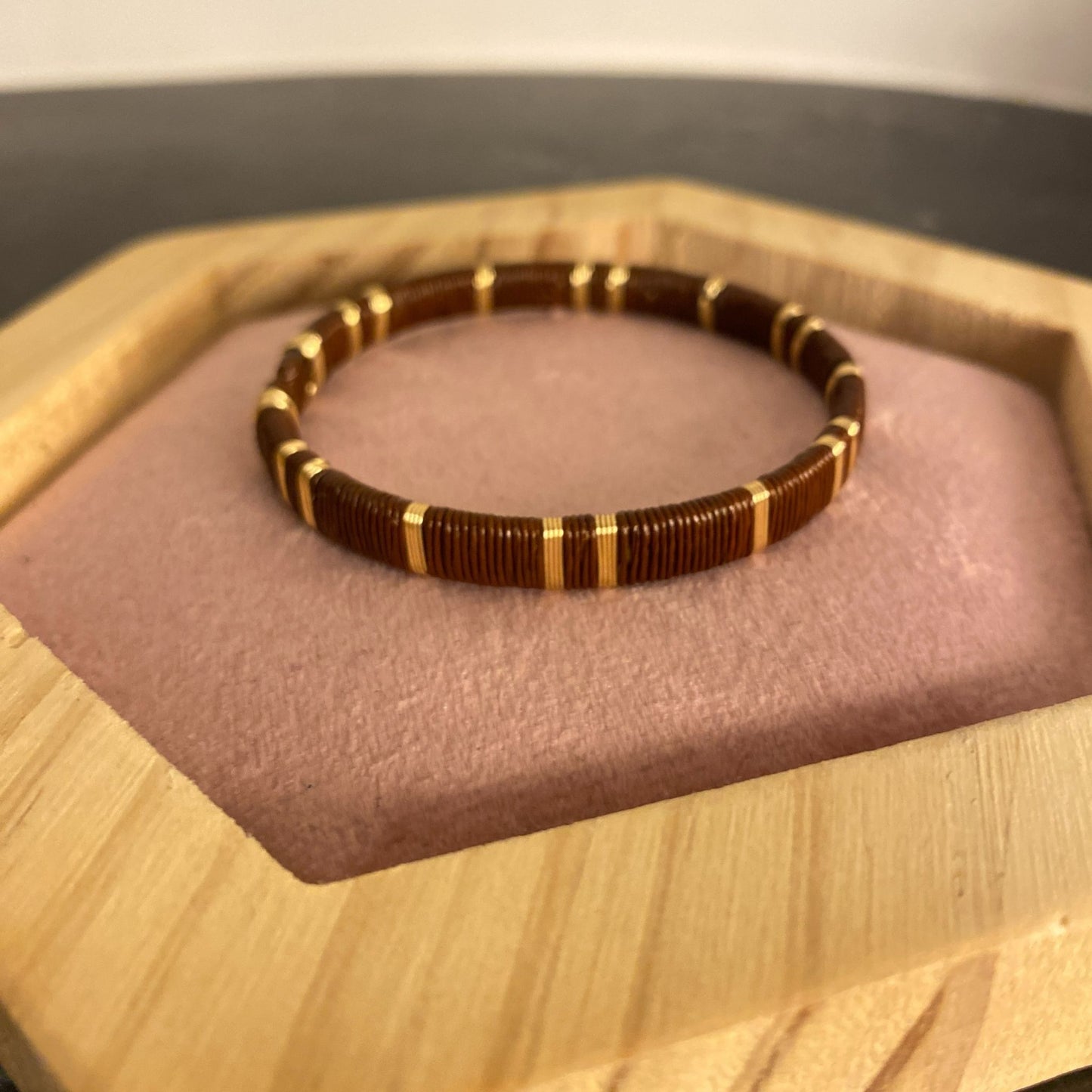 Thin Artisan Cacao Bracelet