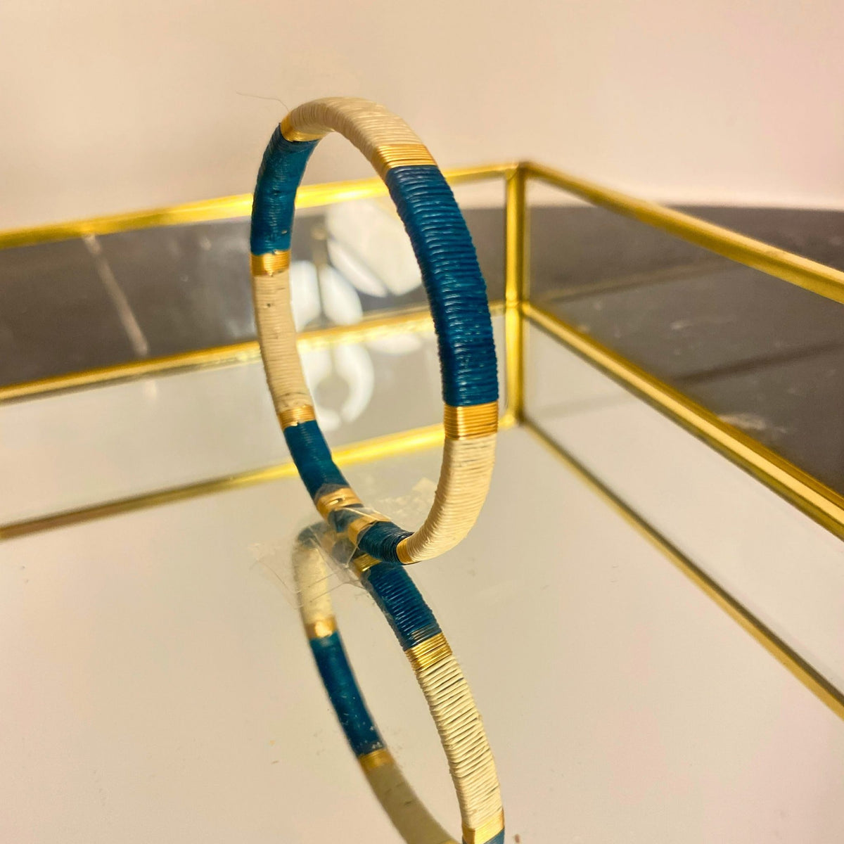 Bracelet Artisanal Vert & Blanc