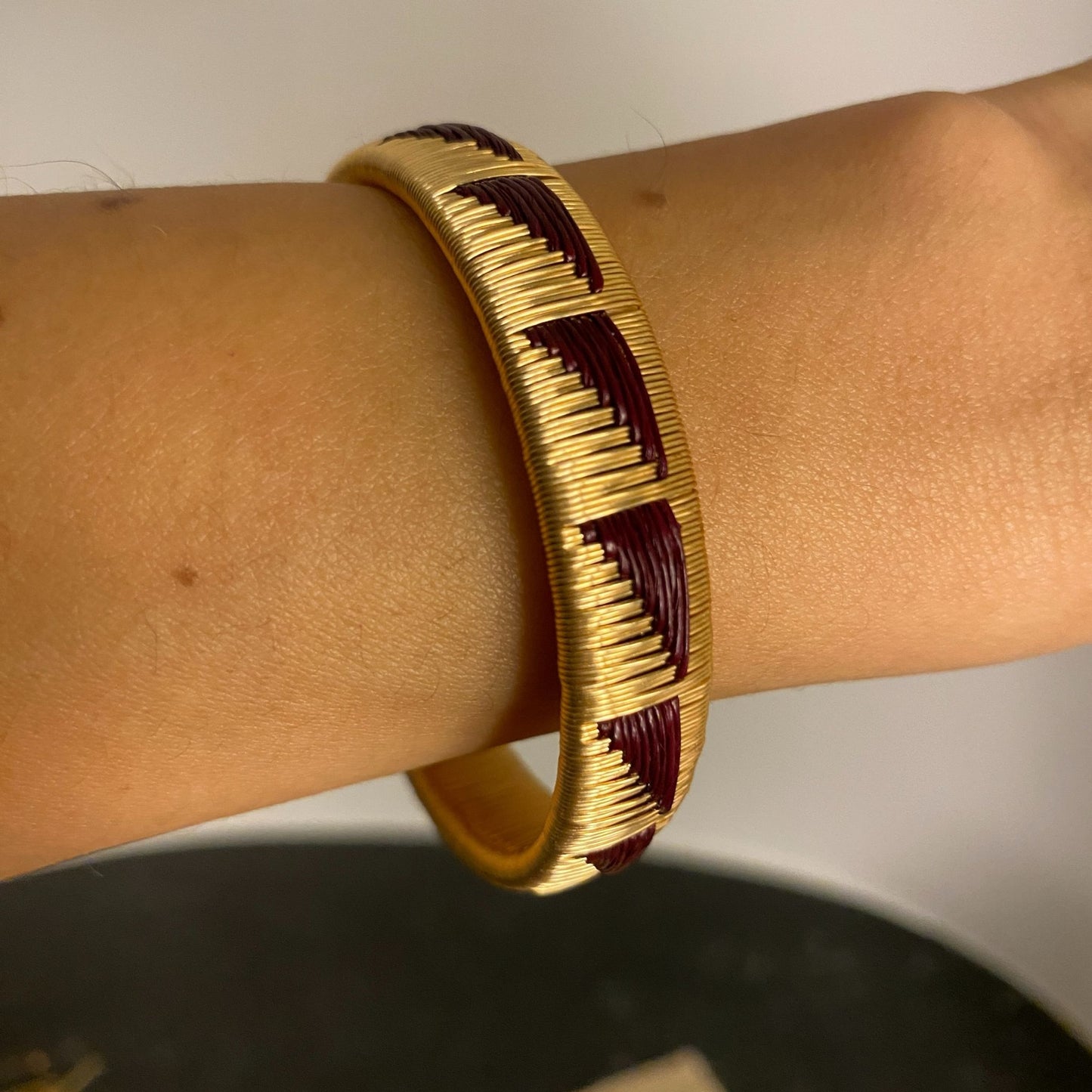 Bracelet Artisanal  Montagne Bordeaux