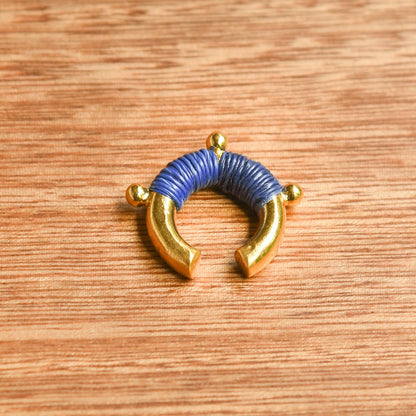 Ear cuff bleu ciel et marine éthique Solnaré