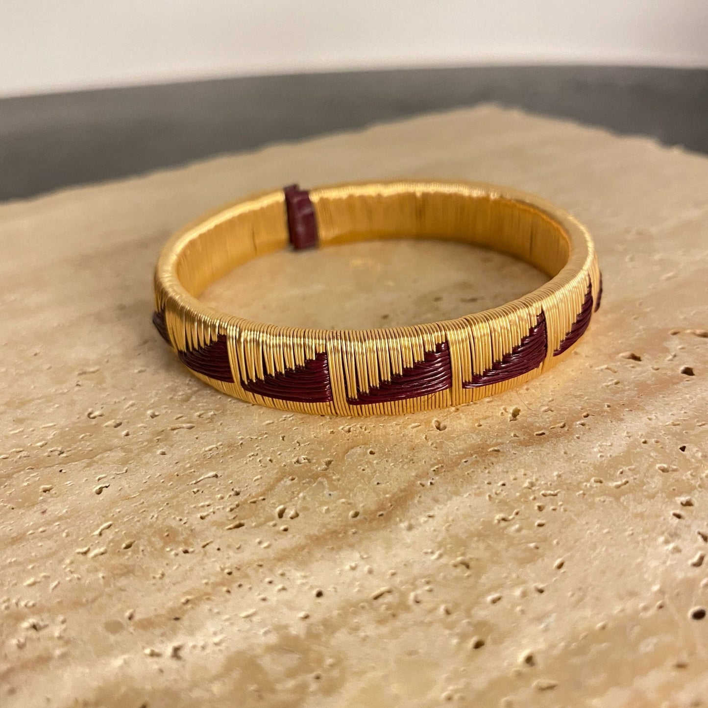 Bracelet Artisanal  Montagne Bordeaux