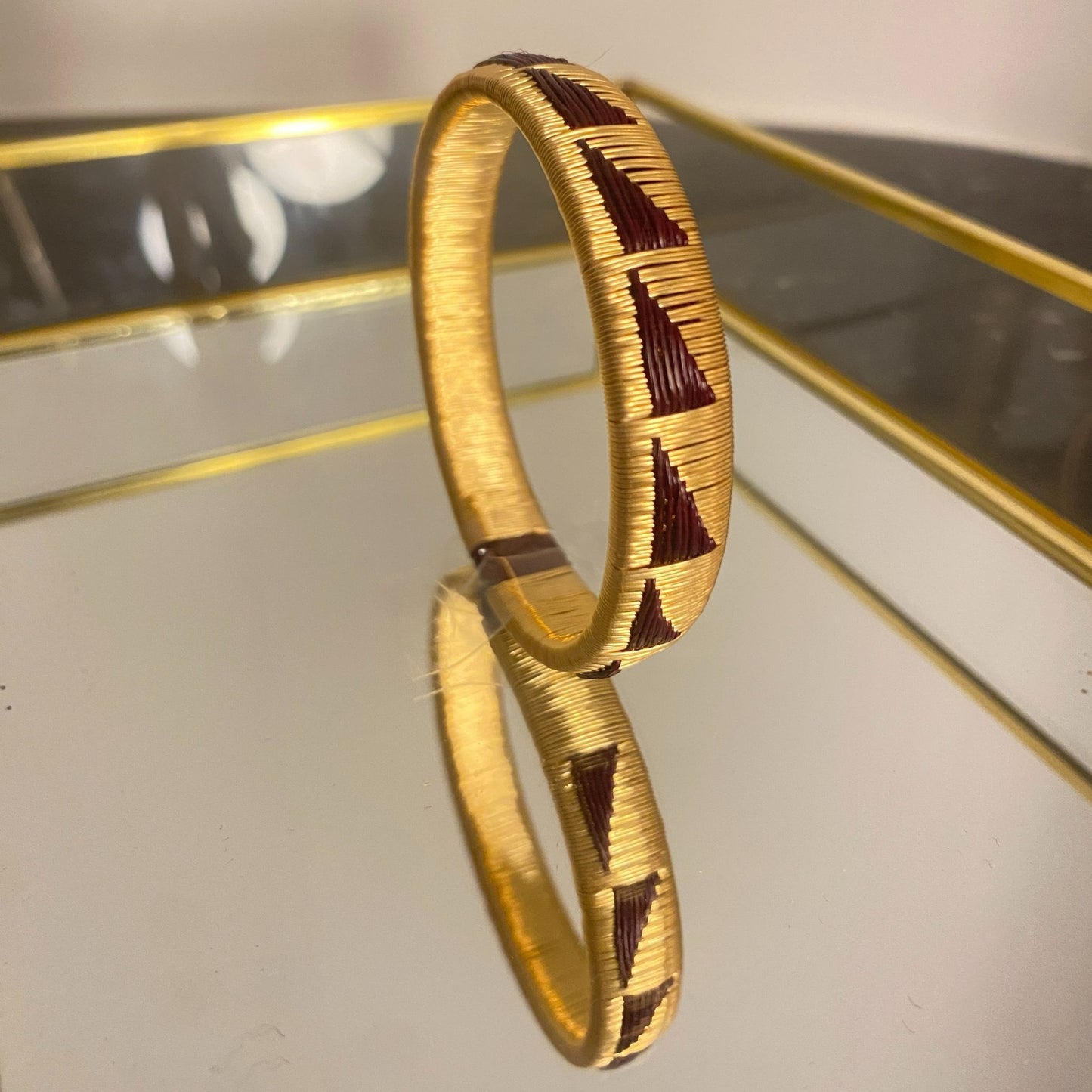 Bracelet Artisanal  Montagne Bordeaux