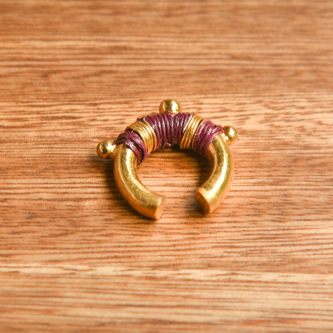 Ear cuff bordeaux or éthique Solnaré
