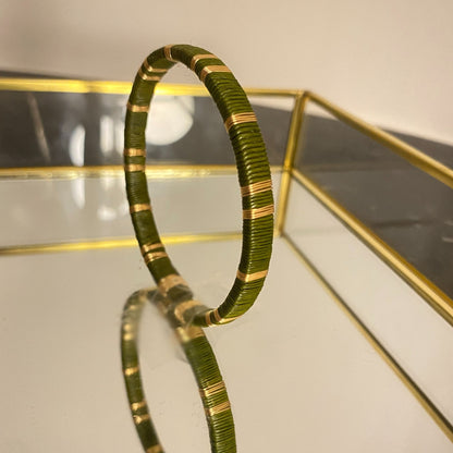 Handmade Slim Forest Green Bracelet