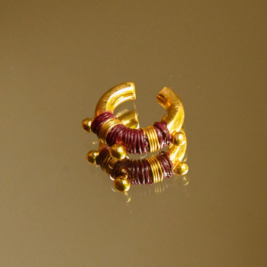 Ear cuff bordeaux or éthique Solnaré