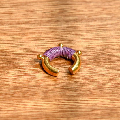Ear cuff lilas pastel éthique Solnaré