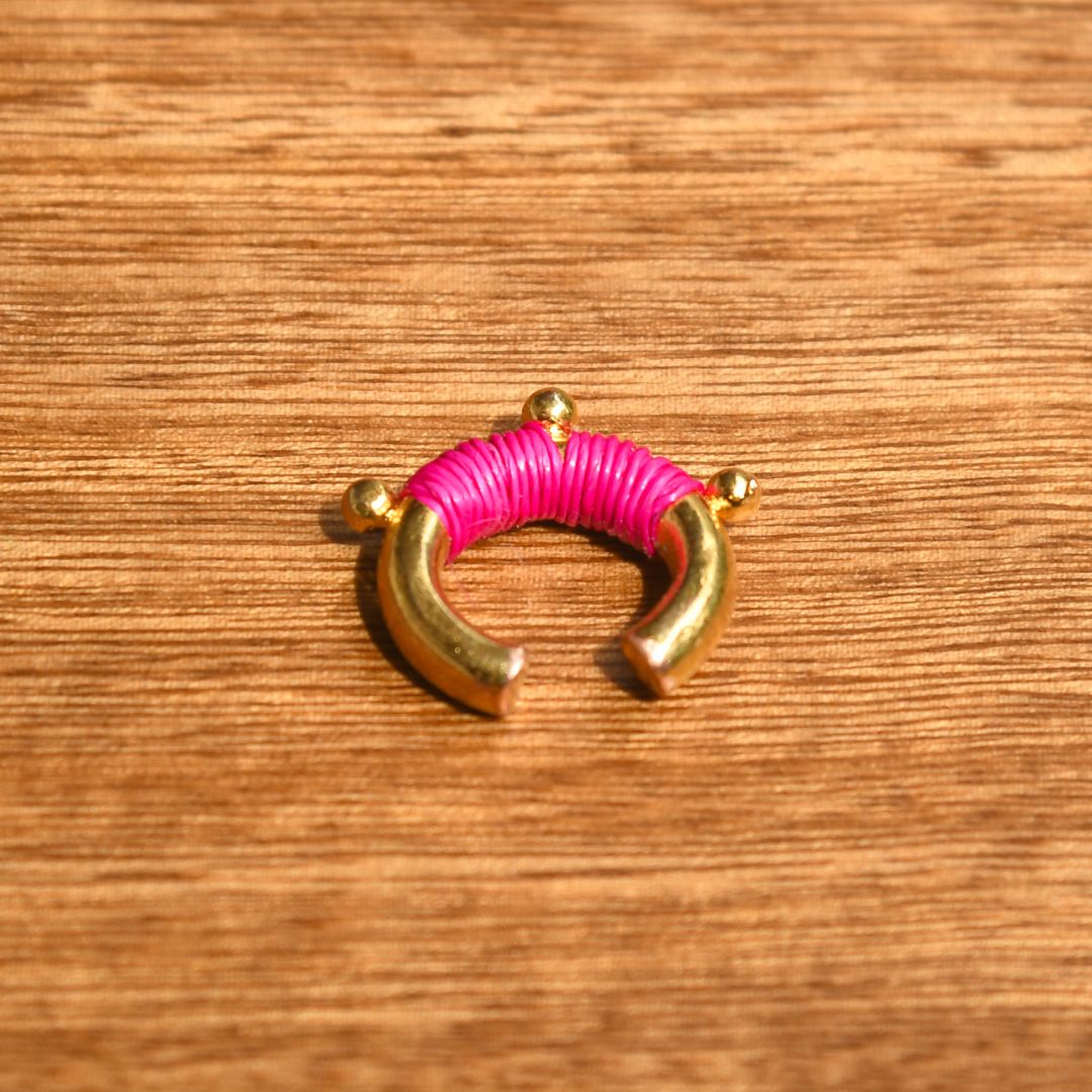 Ear cuff fuchsia vif éthique Solnaré