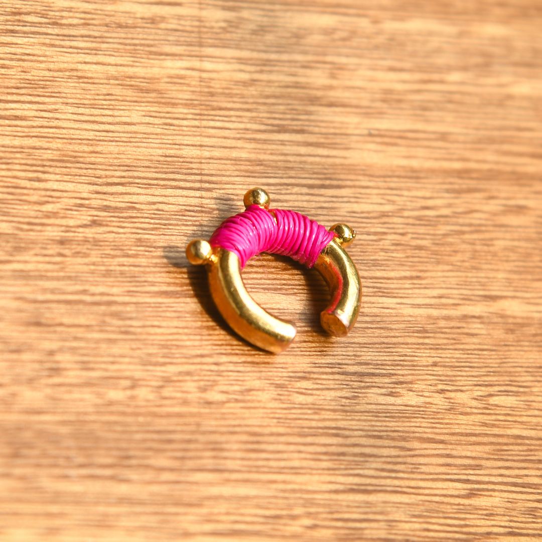 Ear cuff fuchsia vif éthique Solnaré
