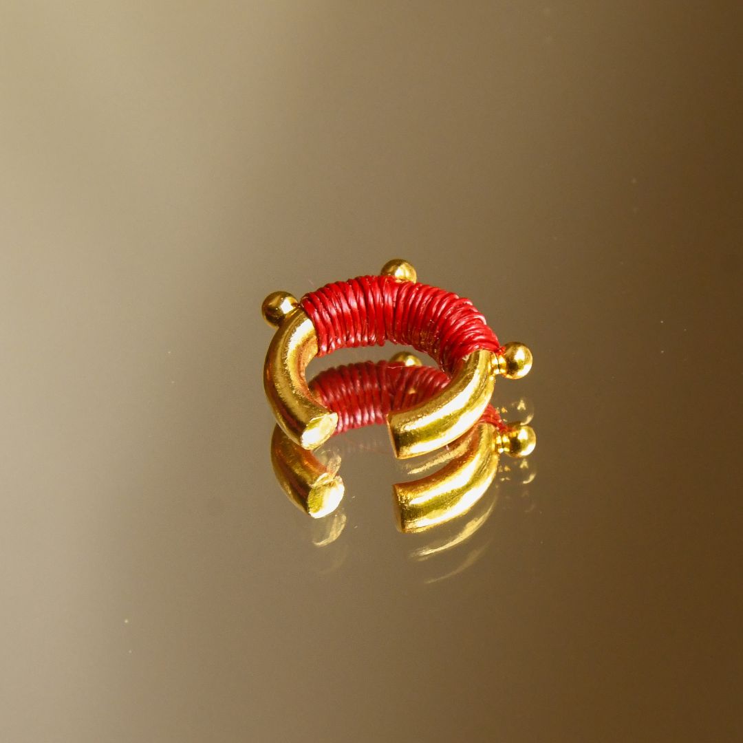 Ear cuff rouge passion éthique Solnaré