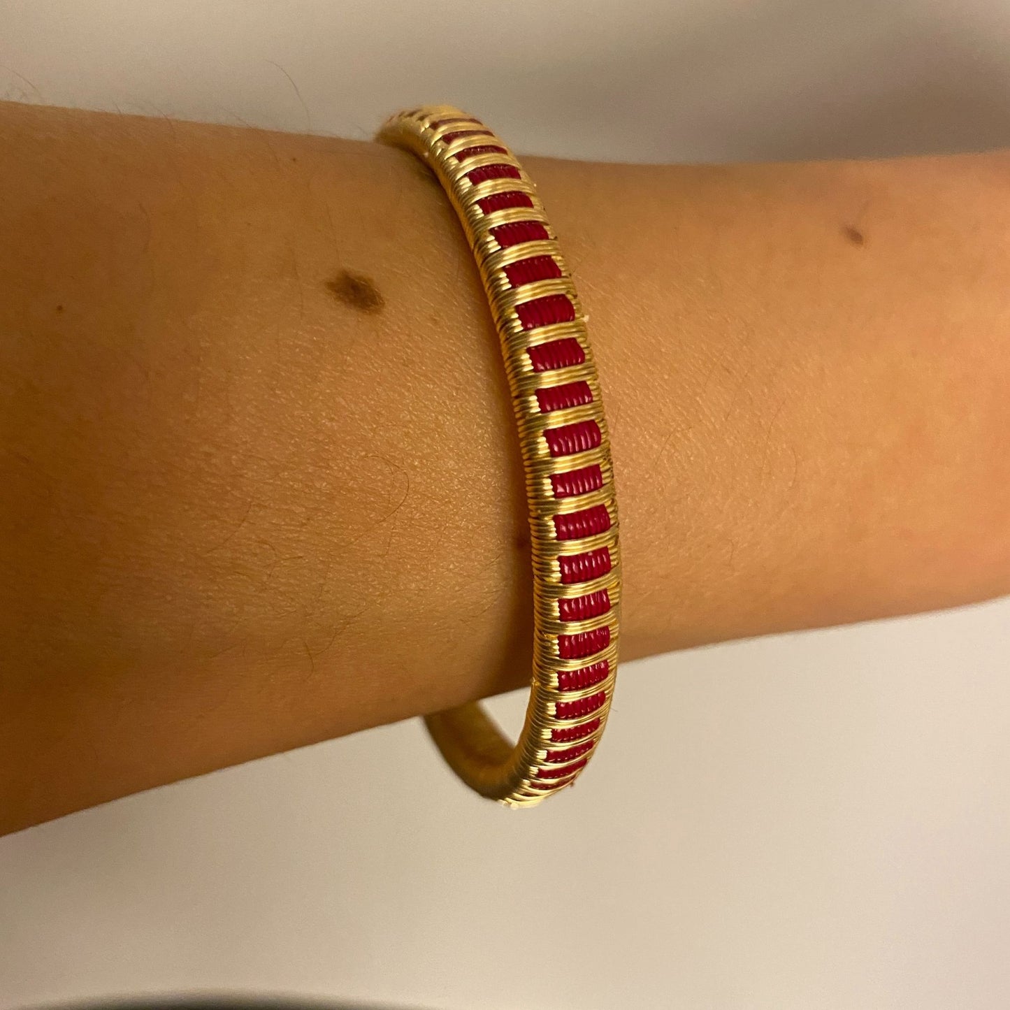 Slim Handmade Red Bracelet