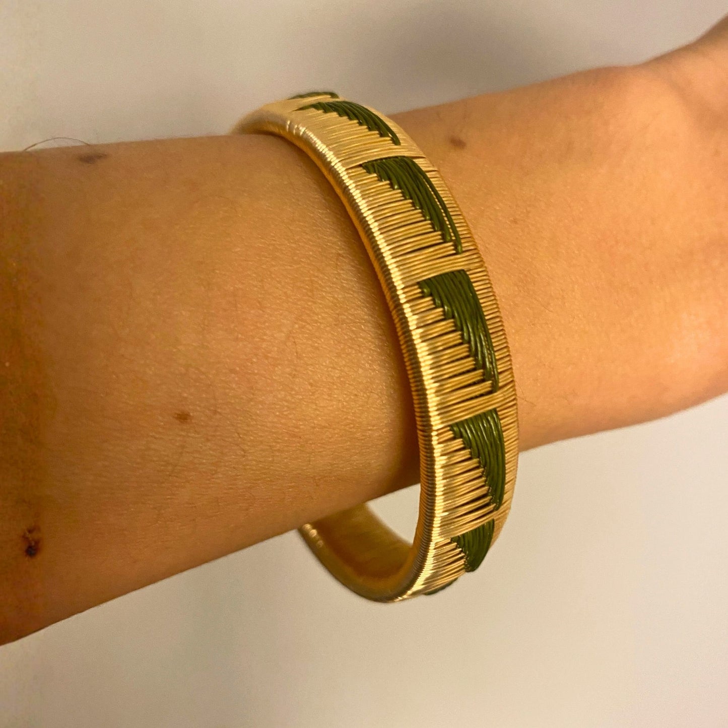 Handcrafted Mountain Forest Green Bracelet