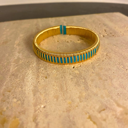Artisanal Rain-Turquoise Bracelet