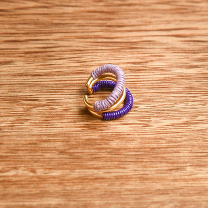 Ear cuff lilas discret éthique Solnaré