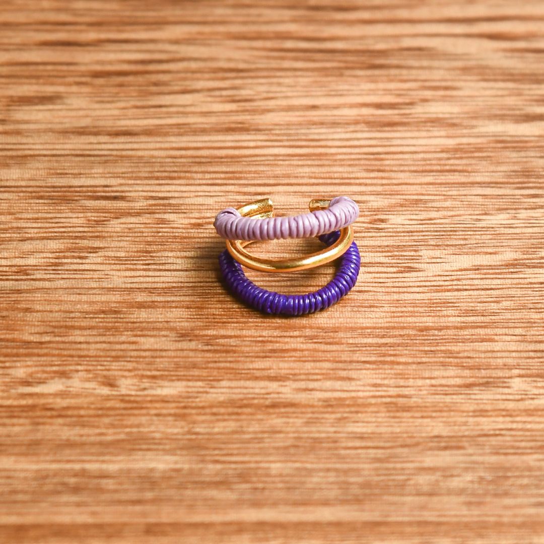 Ear cuff lilas discret éthique Solnaré
