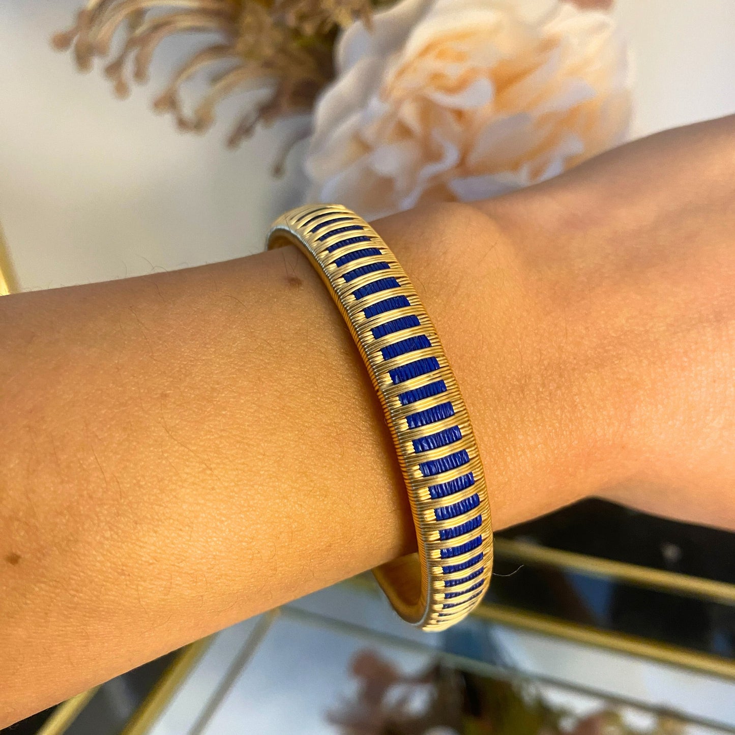 Handcrafted Rain-Blue Bracelet