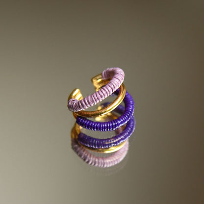 Ear cuff lilas discret éthique Solnaré