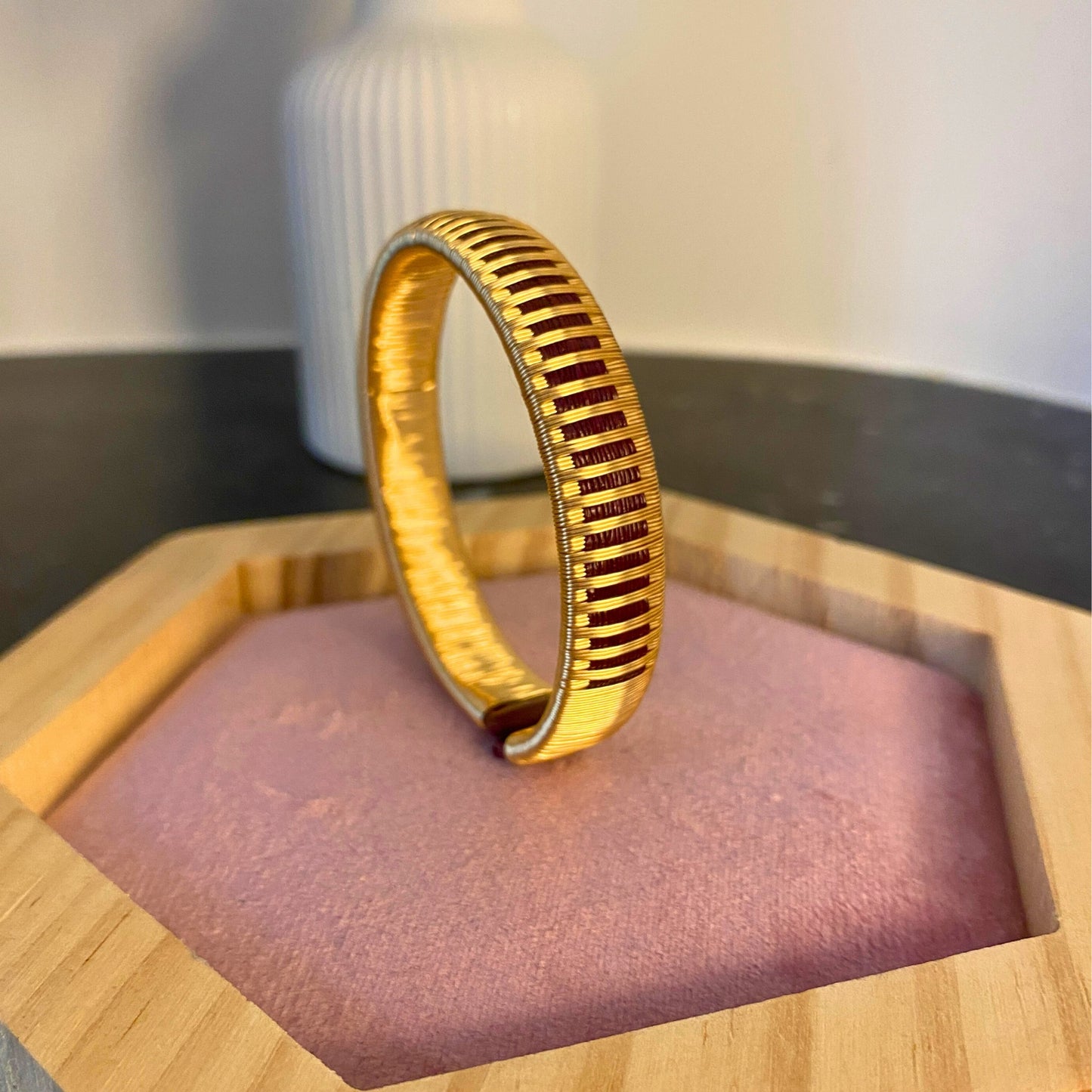 Handmade Bordeaux Rain Bracelet
