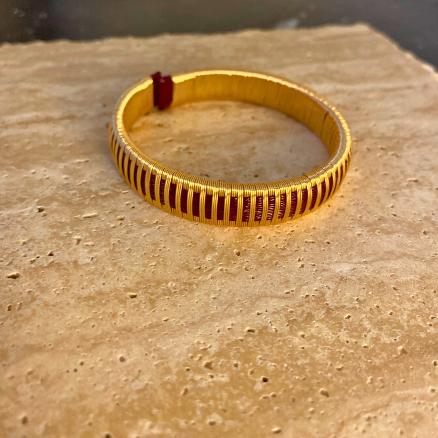 Handmade Bordeaux Rain Bracelet