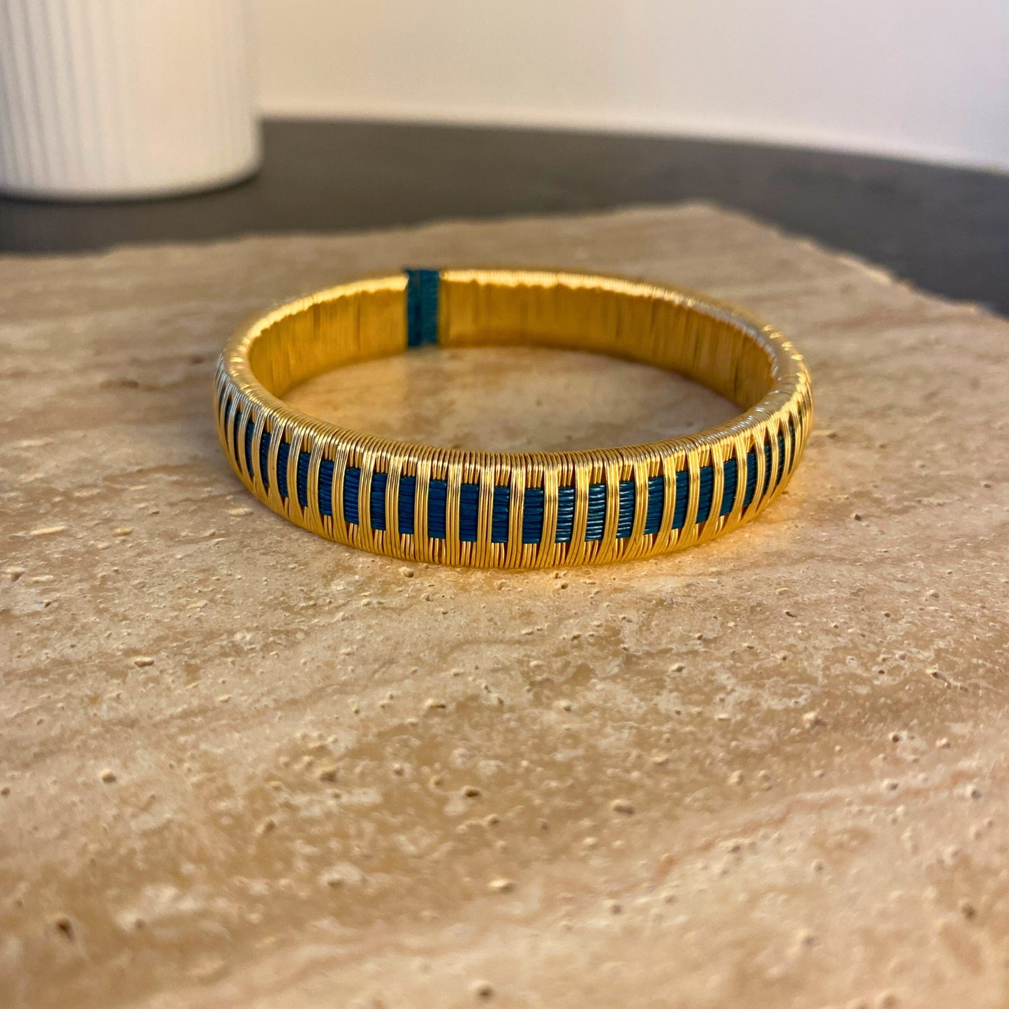 Handcrafted Rain-Blue Bracelet