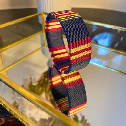 Manchette Artisanal Blue - Pink Fluo