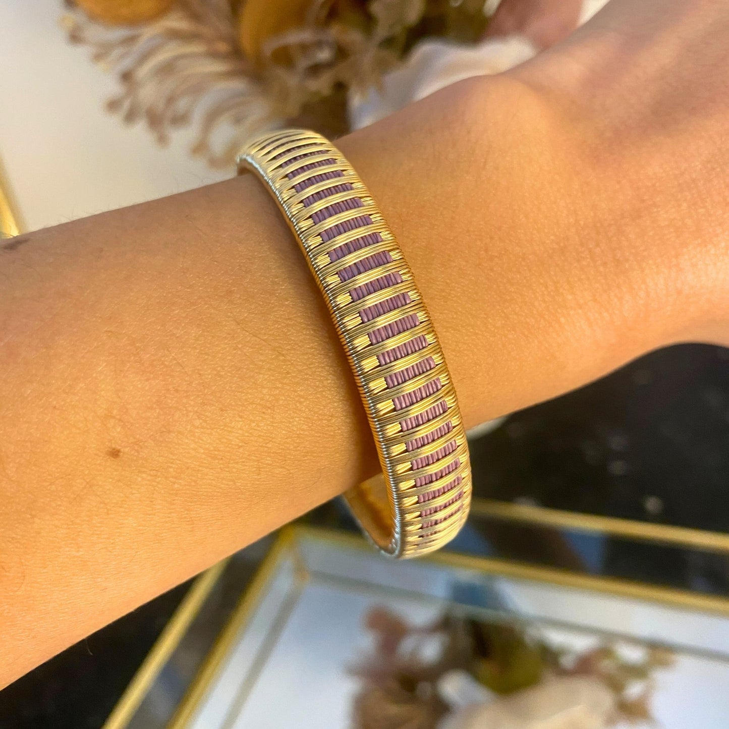 Handmade Rain-Lilac Bracelet