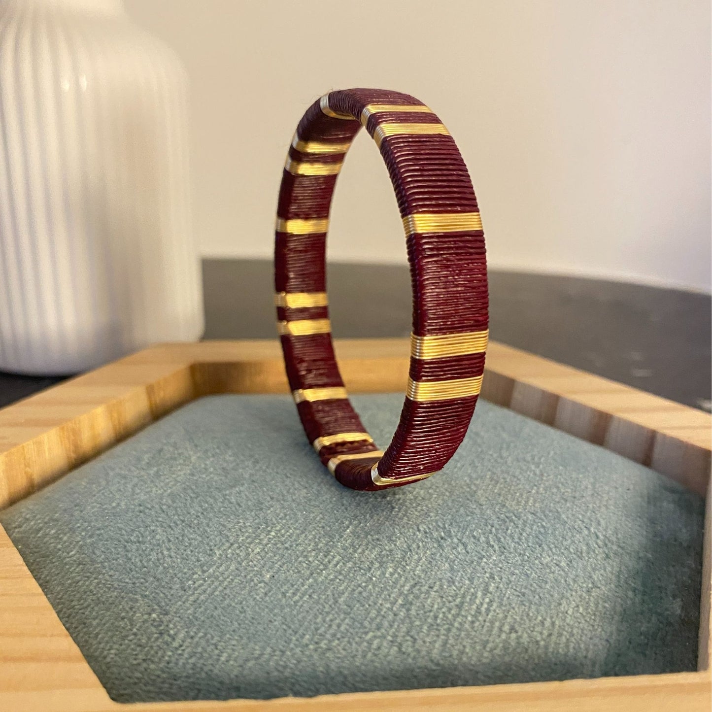 Handmade Bordeaux Bracelet