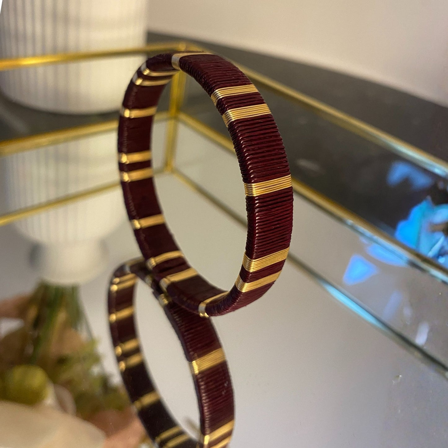 Handmade Bordeaux Bracelet