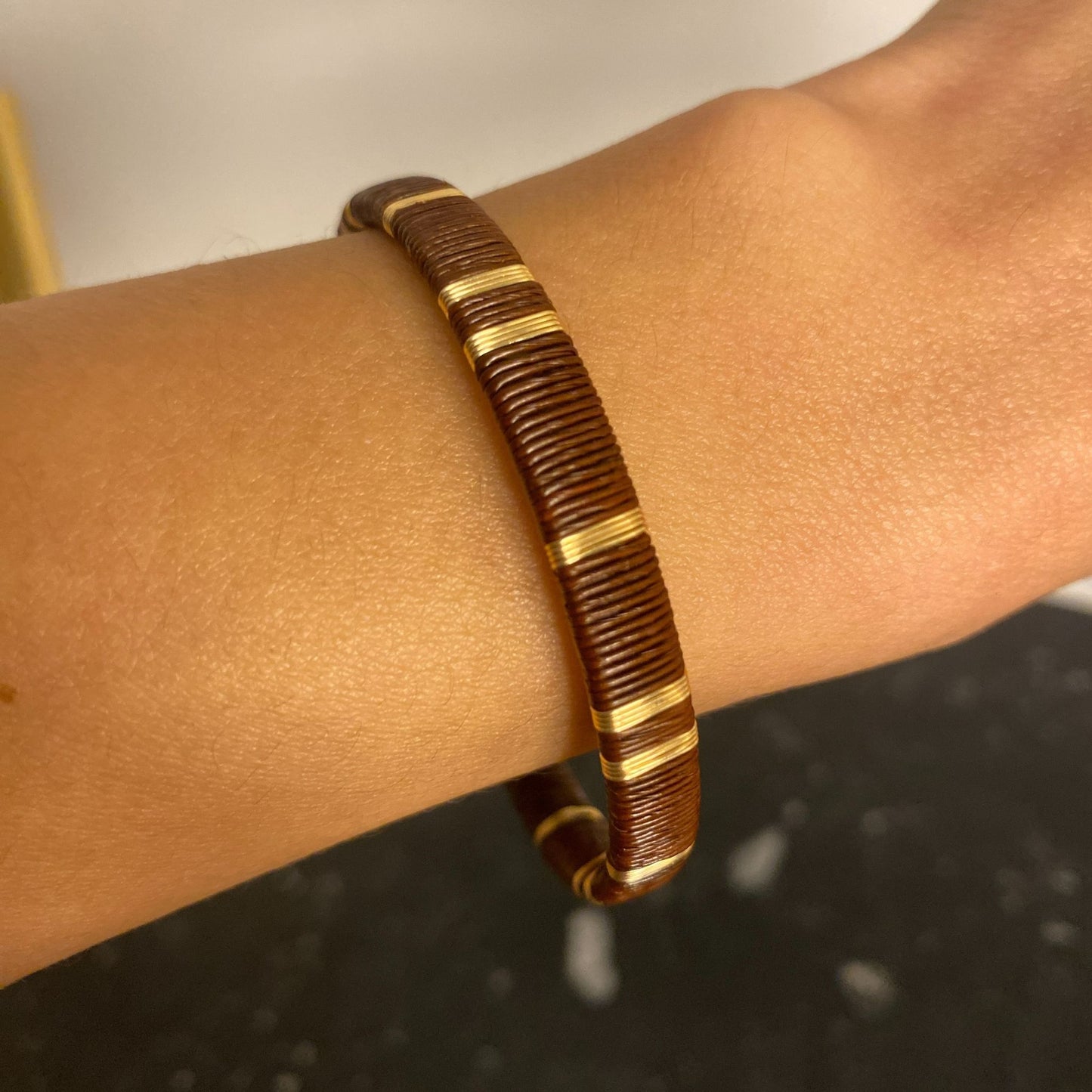 Thin Artisan Cacao Bracelet