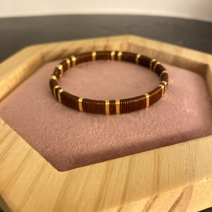 Thin Artisan Cacao Bracelet