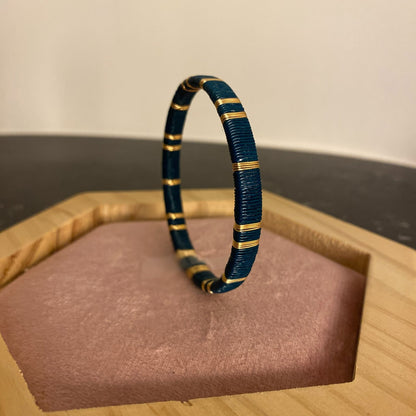 Emerald Green Slim Handmade Bracelet