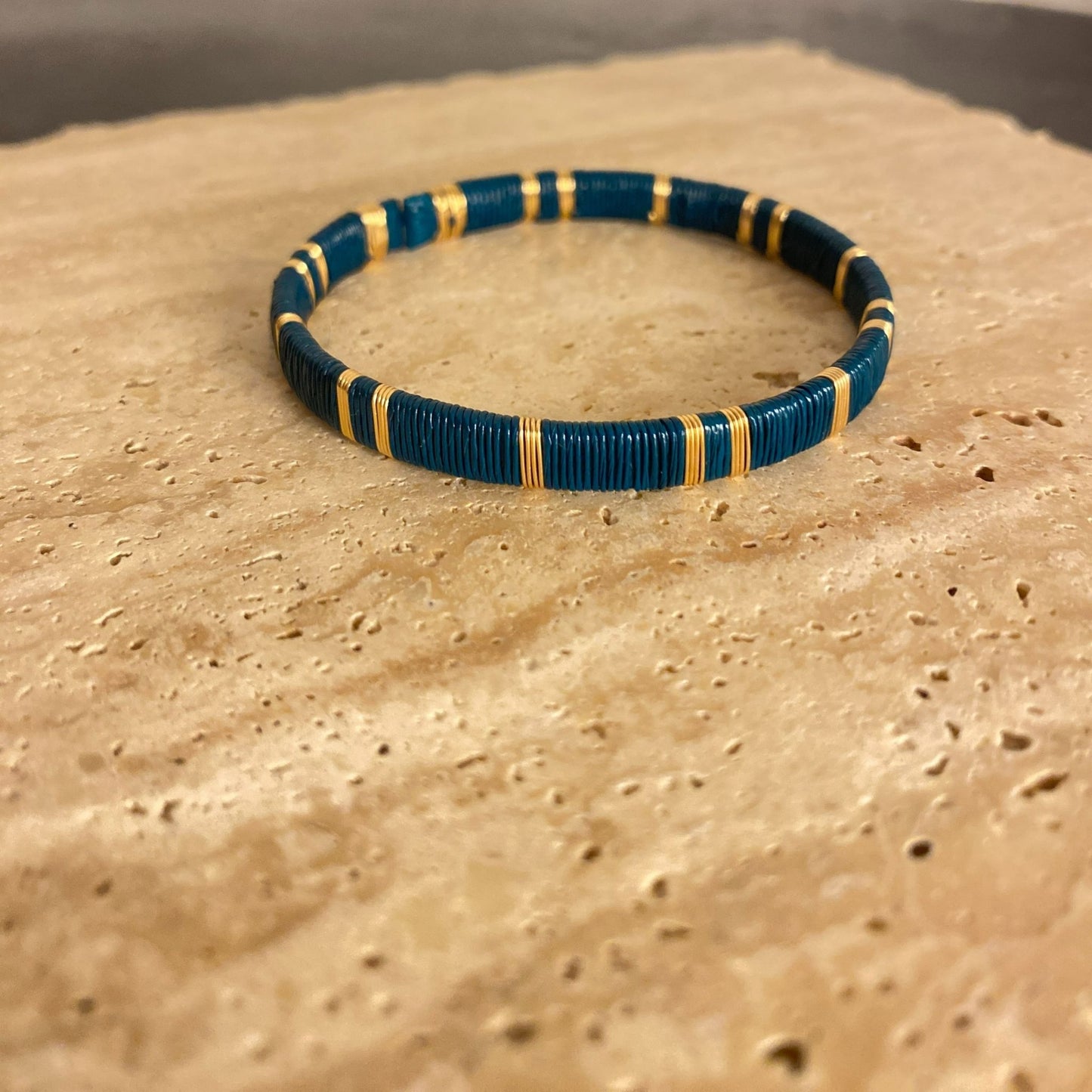 Emerald Green Slim Handmade Bracelet