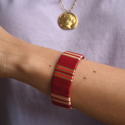 Manchette Artisanal Rouge