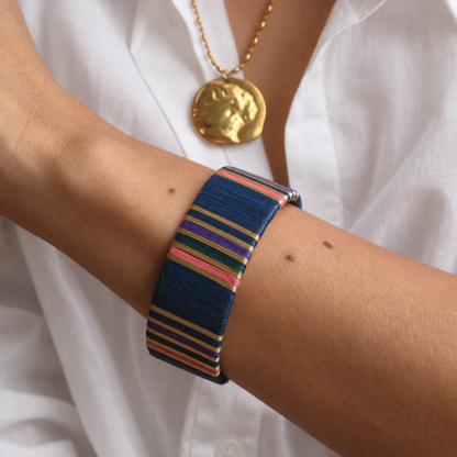 Manchette Artisanal Oneli Blue