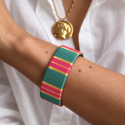 Manchette Artisanal Oneli Pink