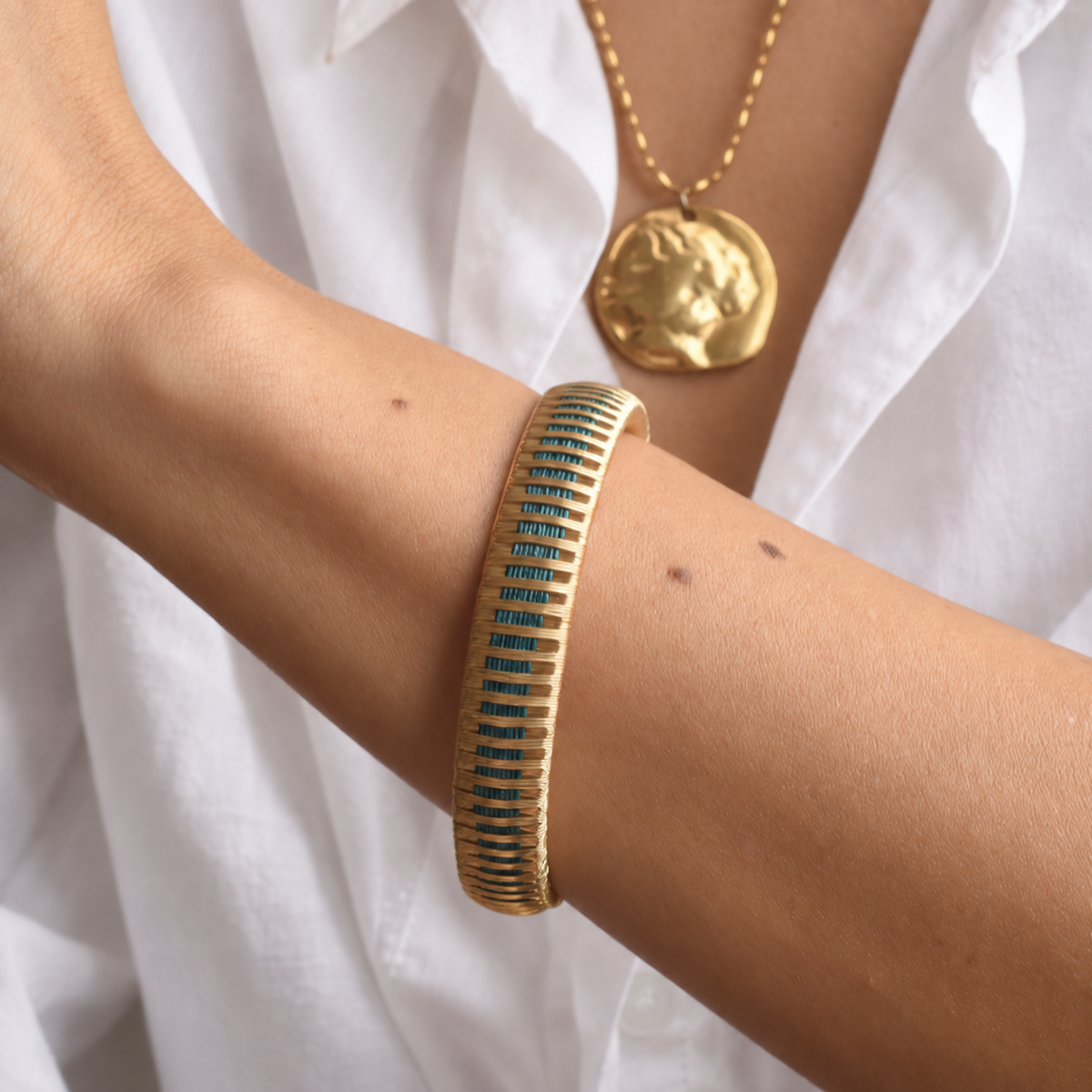 Bracelet Artisanal Pluie-Vert