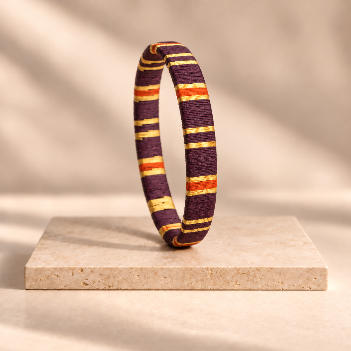 Bracelet Artisanal Violet-Orange