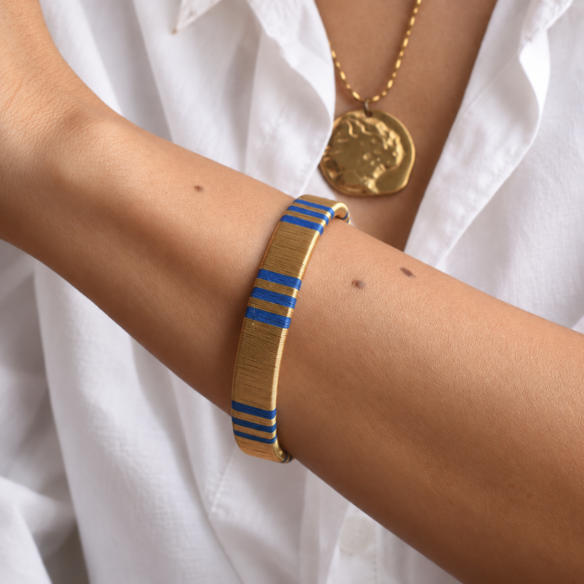 Bracelet Artisanal Lines Blue