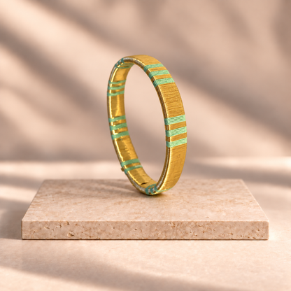 Bracelet Artisanal Lines Vert d'eau