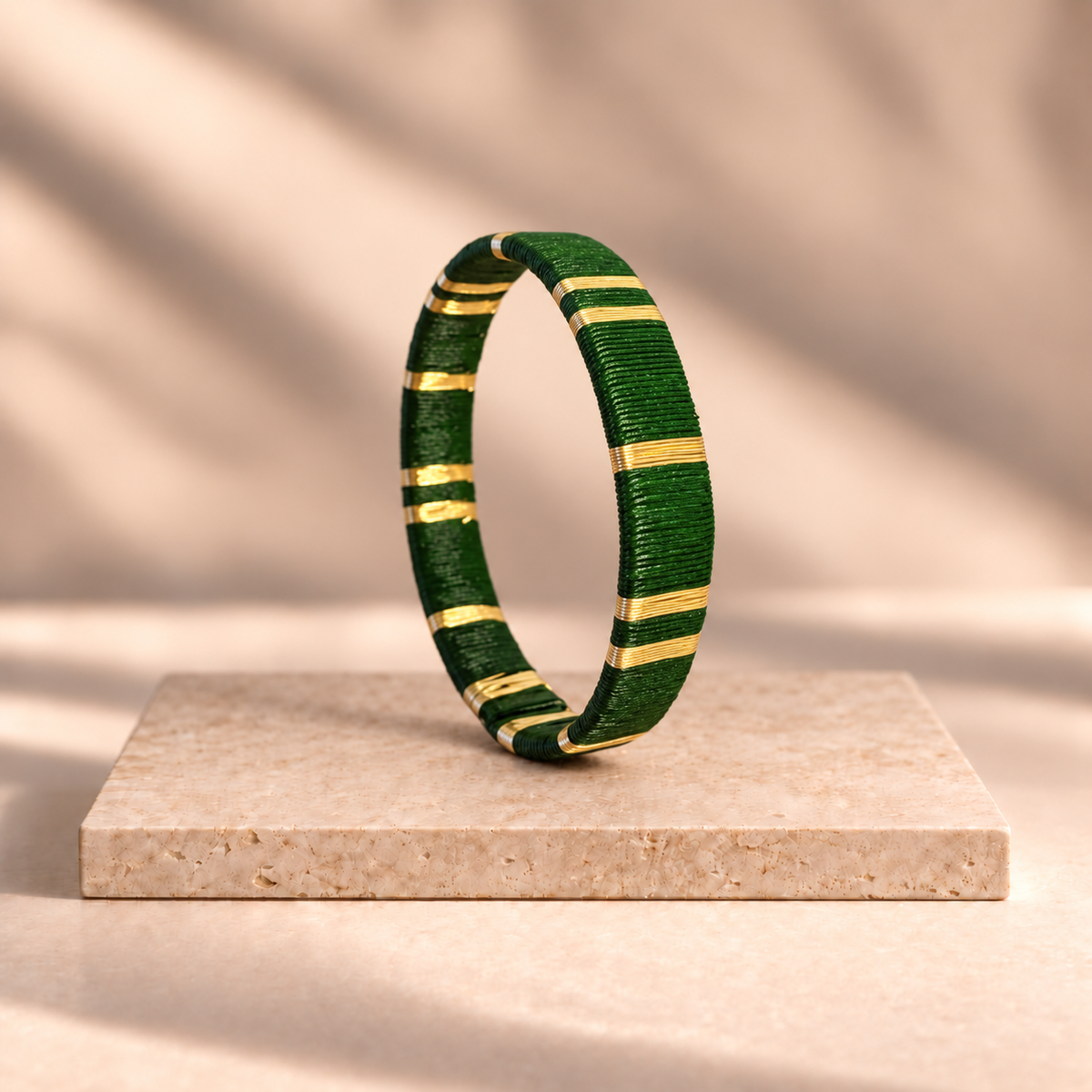 Bracelet Artisanal Vert Émeraude