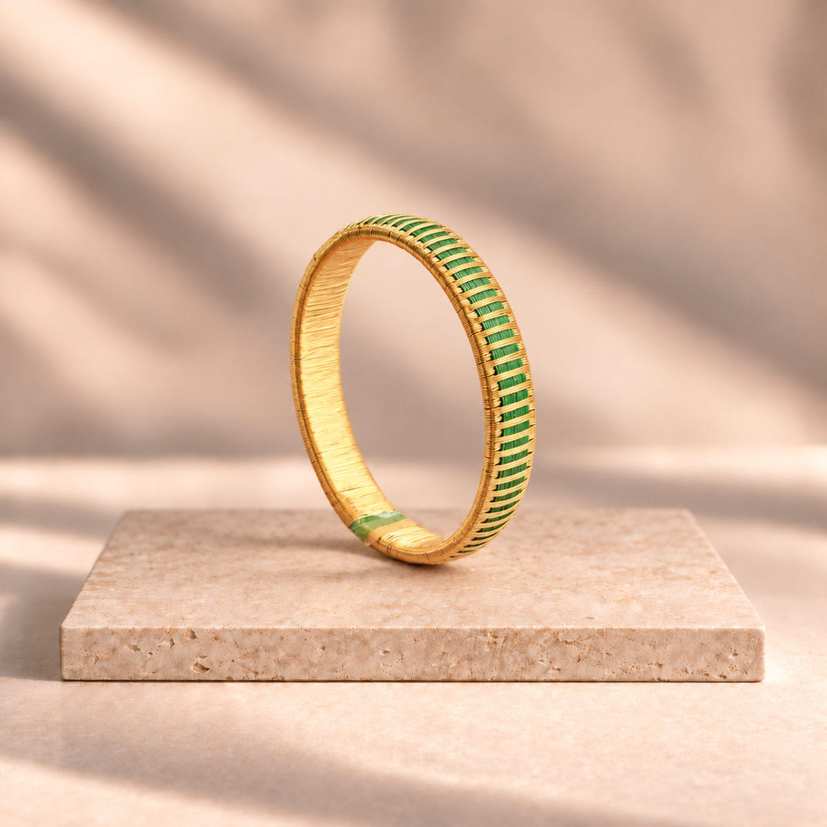 Bracelet Artisanal Pluie-Vert d'eau