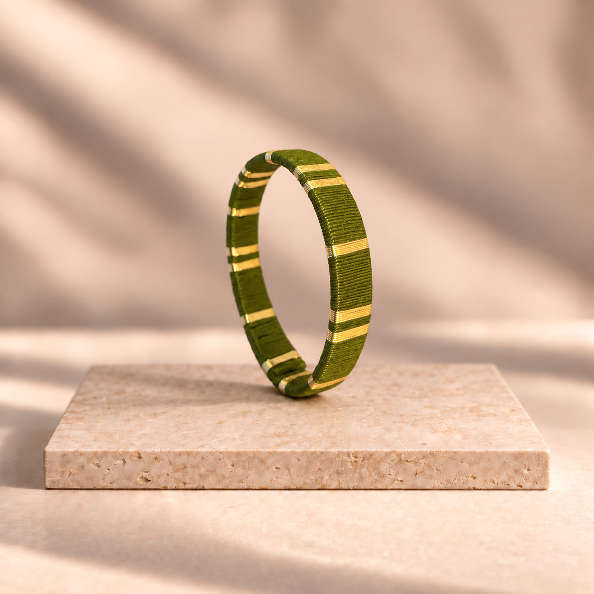 Bracelet Artisanal Vert Forêt