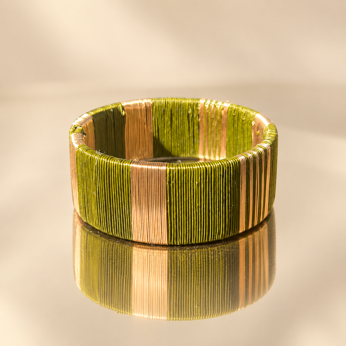 Manchette Artisanal Vert Forêt