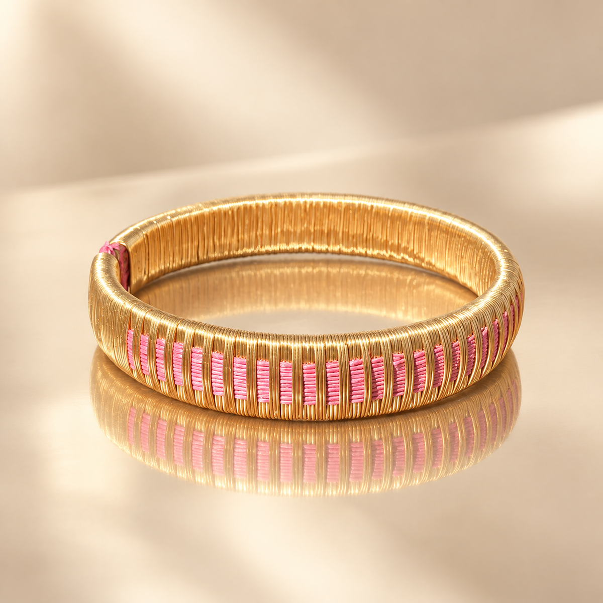 Bracelet Artisanal Pluie Rose