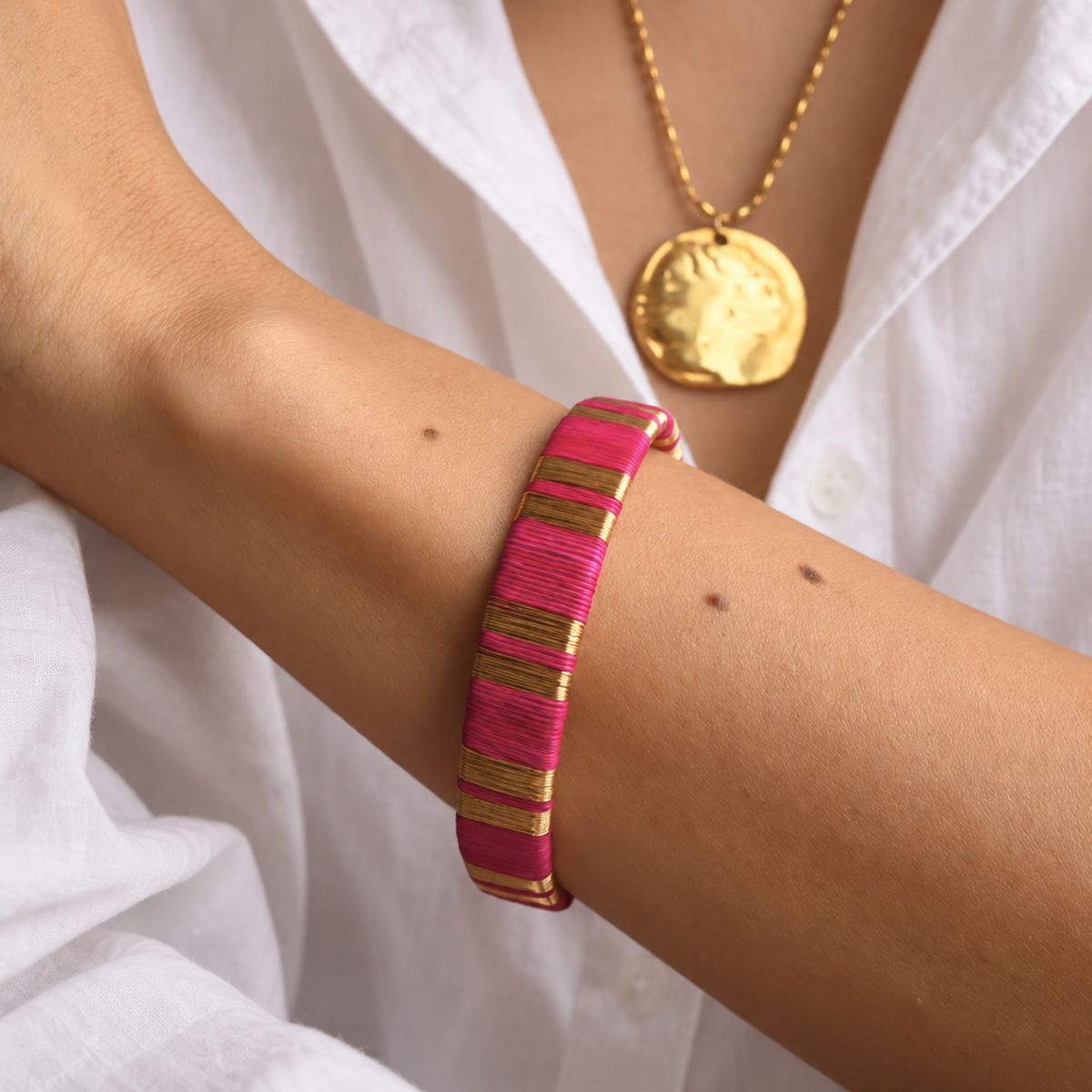 Bracelet Artisanal Fuchsia